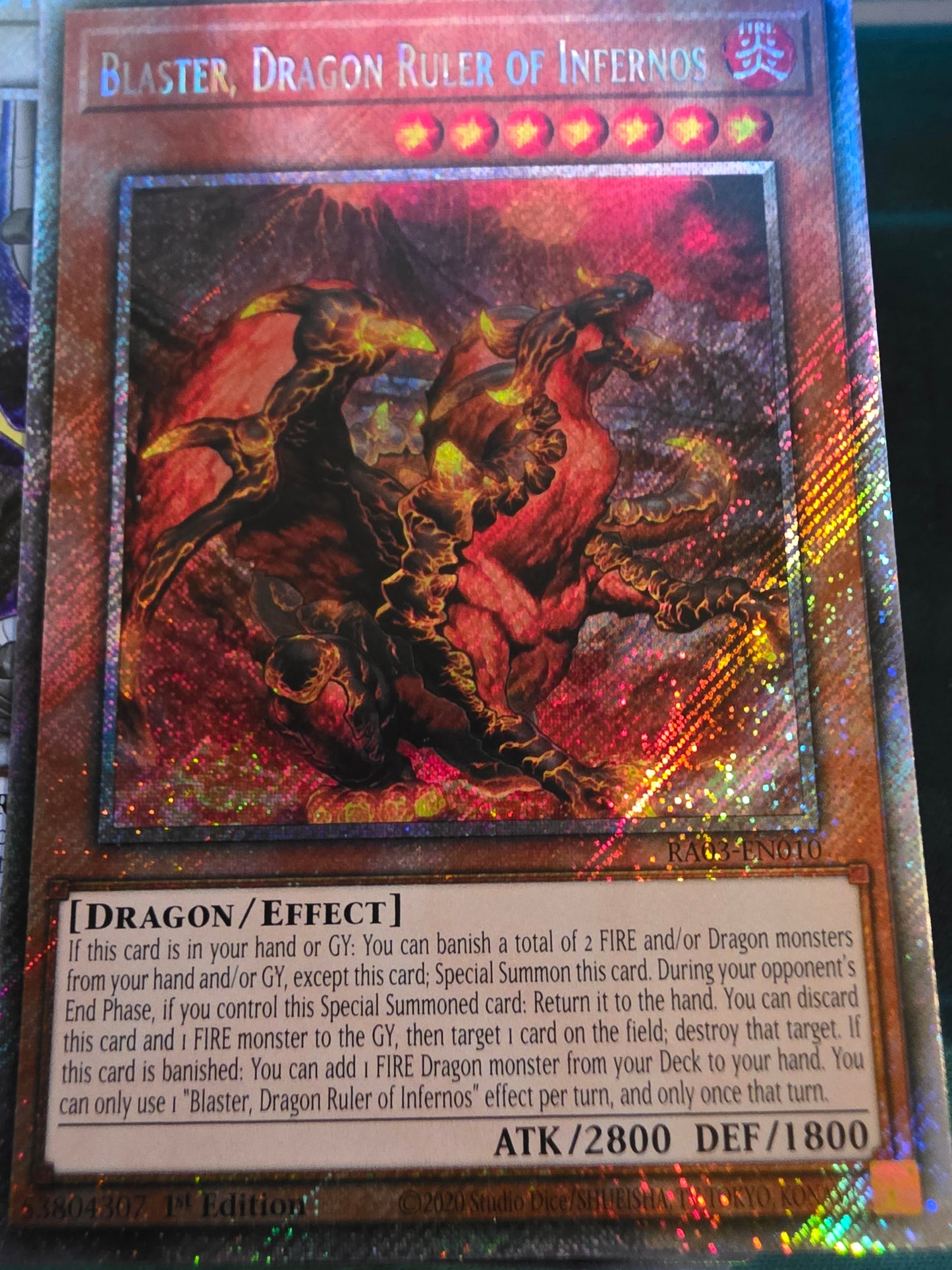 Blaster, Dragon Ruler of Infernos RAGO-EN010 Secret Rare